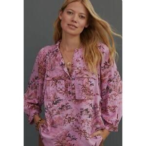 Anthropologie Pilcro Femme Utility Button Shirt Size XS